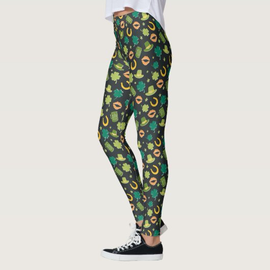 Crazy St Patrick's Day-patroon Leggings (Links)