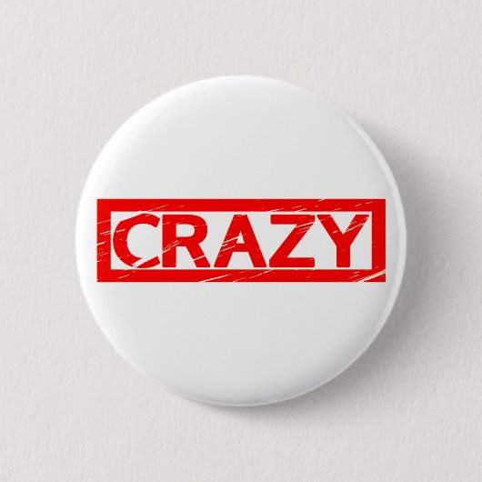 Crazy Stamp Ronde Button 5,7 Cm (Voorkant)