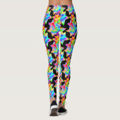 Crazy Star Trip Dazzle Shine Focus Rainbow Galaxy Leggings (Achterkant)