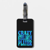 Crazy Steel Drum Player Bagagelabel (Achterkant verticaal)