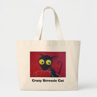 Crazy Stressie Cat Grote Tote Bag