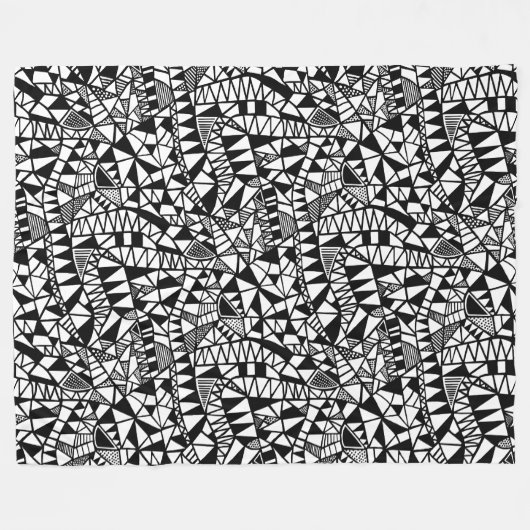 Crazy Structure Pattern 060423 Fleece Deken (Voorkant (Horizontaal))