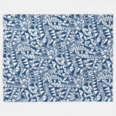 Crazy Structure Pattern 060423 - Indigo Style Blue Fleece Deken (Voorkant (Horizontaal))