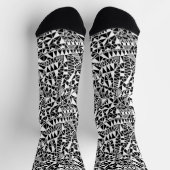 Crazy Structure Pattern 060423 - White on Black Sokken (Top)
