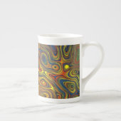 Crazy Swirls Bone China Mok, Abstract design Porselein Kop (Rechts)