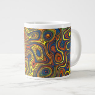 Crazy Swirls Jumbo-size Mok, Abstract design Grote Koffiekop