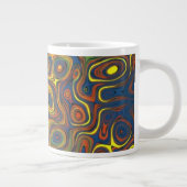 Crazy Swirls Jumbo-size Mok, Abstract design Grote Koffiekop (Rechts)