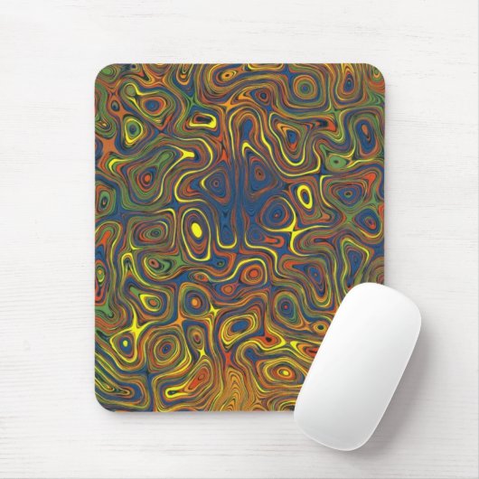 Crazy Swirls Mousepad Abstract Design Muismat (Met muis)