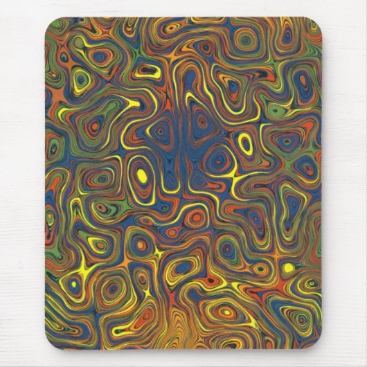 Crazy Swirls Mousepad Abstract Design Muismat (Voorkant)