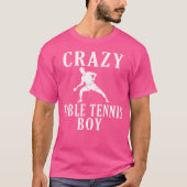 Crazy Table Tennis Boy T-shirt (Voorkant)