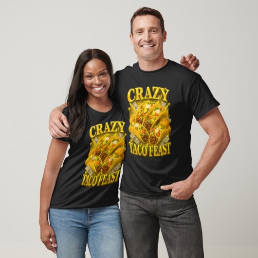 Crazy Taco Feast Tee Retro Funny Lover Bootleg dog T-shirt (Unisex)