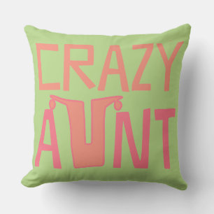 Crazy tante Fun Kussen
