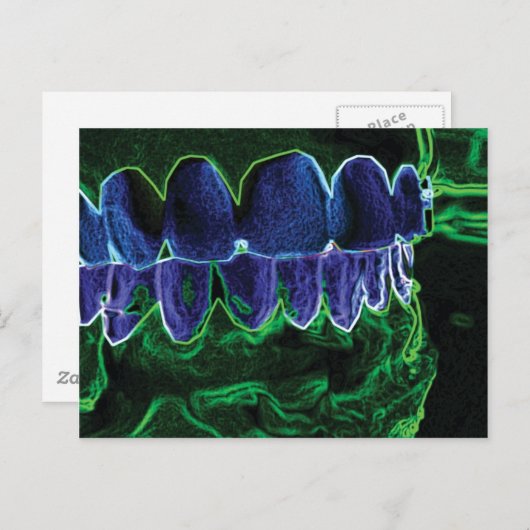 Crazy Teeth Model Tandarts Orthodontist Kaart (Voorkant / Achterkant)