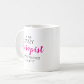 Crazy Therapeut Persoonlijke Naam Koffiemok (Voorkant links)