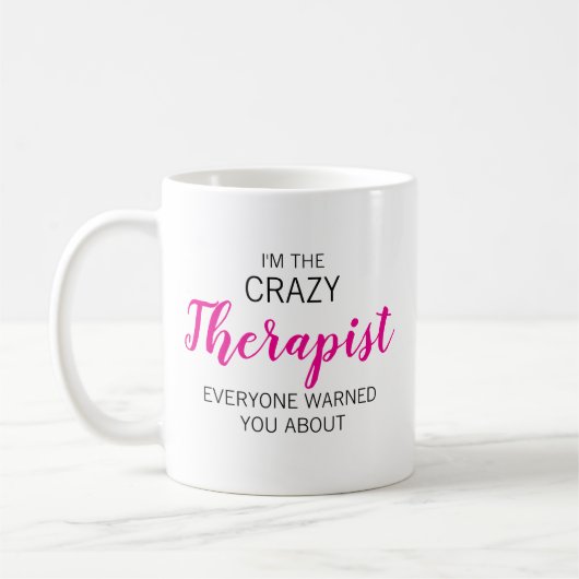 Crazy Therapeut Persoonlijke Naam Koffiemok (Links)