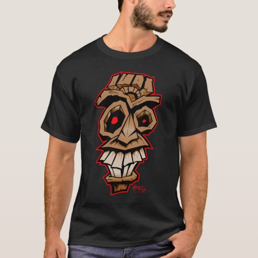 Crazy Tiki masker T-shirt (Voorkant)