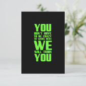 Crazy to work here funny gifts for employees offic bedankkaart (Staand voorkant)