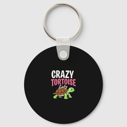 Crazy Tortoise Lady Tortoises Mom Women Turtle (1) Sleutelhanger (Voorkant)