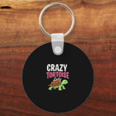 Crazy Tortoise Lady Tortoises Mom Women Turtle (1) Sleutelhanger (Voorkant)