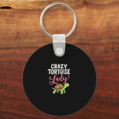 Crazy Tortoise Lady Tortoises Mom Women Turtle (3) Sleutelhanger (Voorkant)