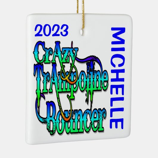 Crazy Trampoline Bouncer CUSTOM Keramisch Ornament (Rechts)