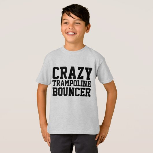 CRAZY TRAMPOLINE BOUNCER Kinder T-shirts (Voorkant volledig)