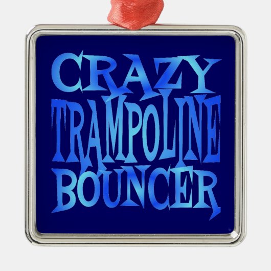 Crazy Trampoline Bouncer Metalen Ornament (Voorkant)