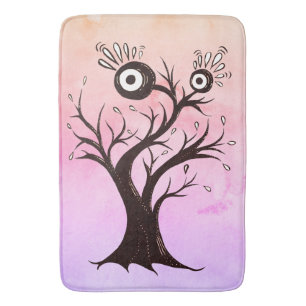 Crazy Tree Creatink Art Pink Fantasy Badmat