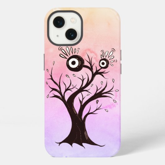 Crazy Tree Creatink Art Pink Fantasy iPhone Hoesje (Achterkant)