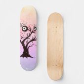 Crazy Tree Creatink Art Pink Fantasy Persoonlijk Skateboard (Voorkant)
