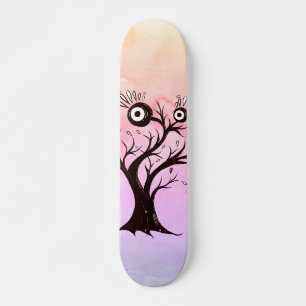 Crazy Tree Creatink Art Pink Fantasy Persoonlijk Skateboard