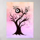 Crazy Tree Creatink Art Pink Fantasy Poster (Voorkant)