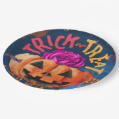 Crazy trick or treat papieren bordje (Gekanteld)