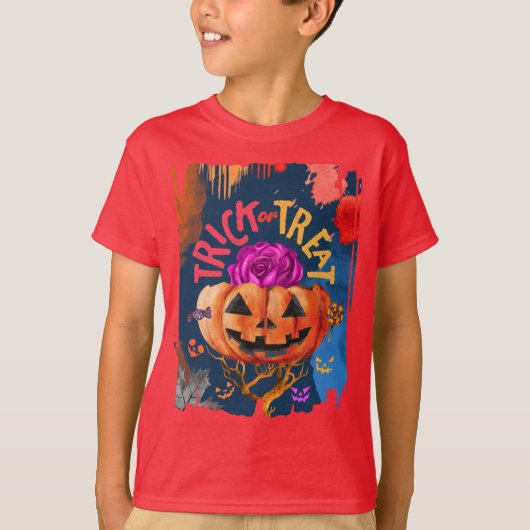 Crazy trick or treat t-shirt (Voorkant)