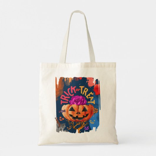 Crazy trick or treat tote bag (Achterkant)