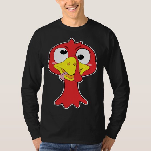Crazy Trippy Thanksgiving Turkey Head T-shirt (Voorkant)