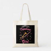 Crazy Trombone Girl Trombone Tote Bag (Achterkant)