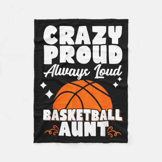 Crazy Trots Altijd Luid Basbal Tante Fleece Deken (Voorkant)