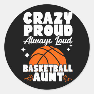 Crazy Trots Altijd Luid Basbal Tante Ronde Sticker