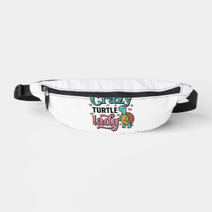 Crazy Turtle Lady Vintage Gravure Design_1 Heuptasje