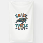 Crazy Turtle Lady Vintage Zeeschildpad Shirt Ontwe Spandoek (Verticaal)