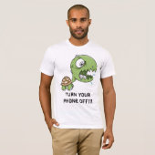 Crazy Turtle "TURING UW TELEFOON OFF" shirt (Voorkant volledig)