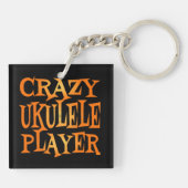 Crazy Ukulele Player Sleutelhanger (Achterkant)