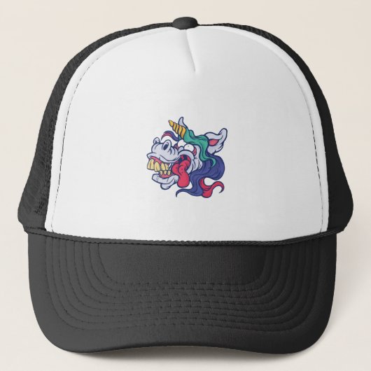 Crazy Unicorn Trucker Pet (Voorkant)