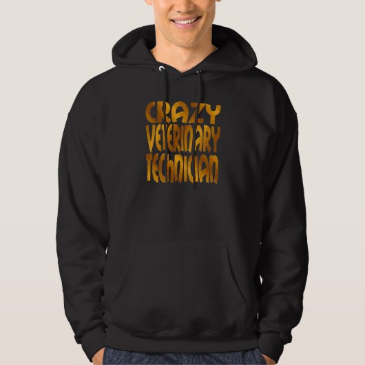 Crazy Veterinary Technician in Gold Hoodie (Voorkant)