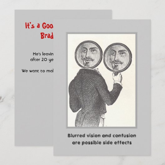 Crazy vintage kaart (Voorkant / Achterkant)