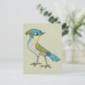 Crazy Vogel Briefkaart (Staand voorkant)