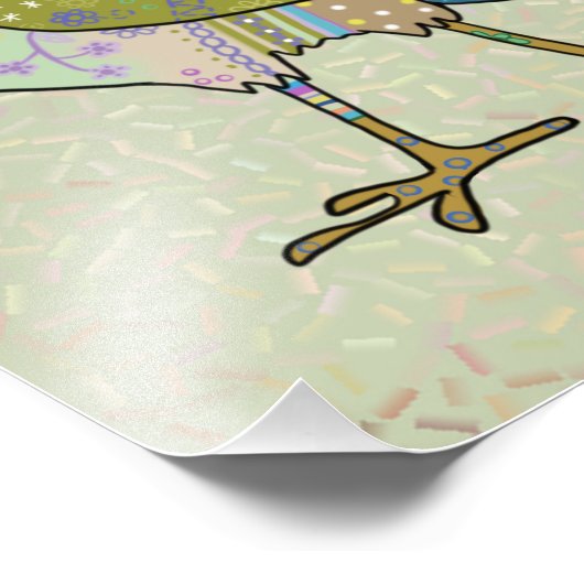 Crazy Vogel  Foto Afdruk (Hoek)