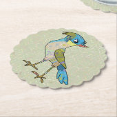 Crazy Vogel  Kartonnen Onderzetters (Gekanteld)