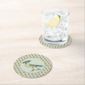 Crazy Vogel  Ronde Kartonnen Onderzetter (Insitu)